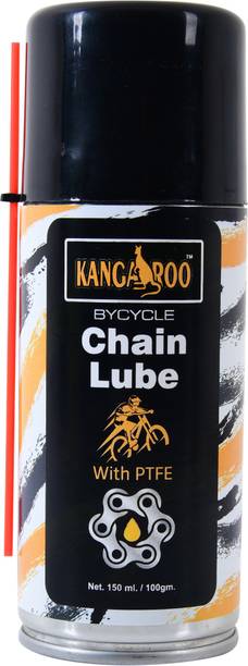 KANGAROO Bicycle Chain Lubricant Spray 150 ML All Weather Bicycle Chain Lube with Wet Finish, Dusty and Rainy Conditions Chain Oil