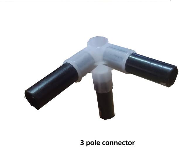 Jangid Enterprises 3 pole plastic connector 3 pole plastic connector for folding cloth rack Wire Connector
