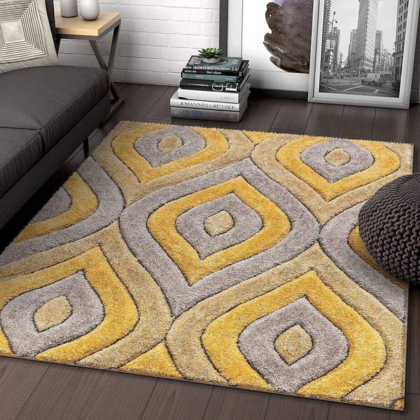 SPA Furnishing Yellow Polyester Carpet