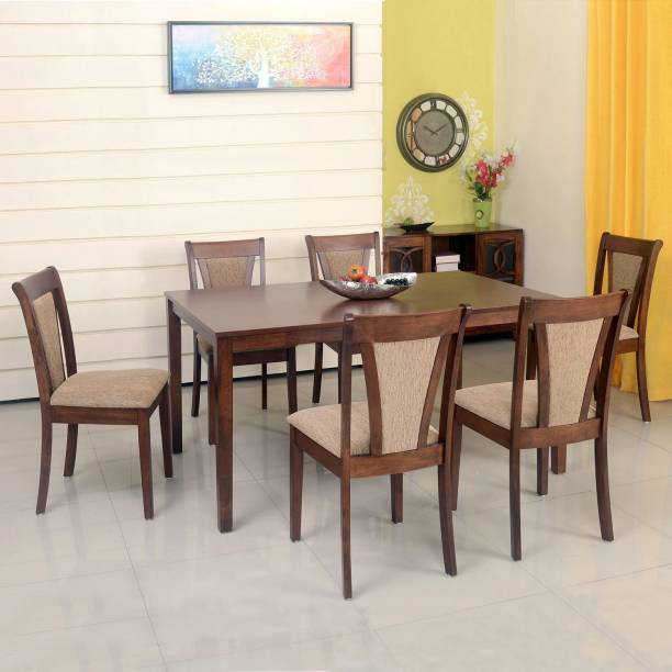 @Home by nilkamal Jewel Solid Wood 6 Seater Dining Set