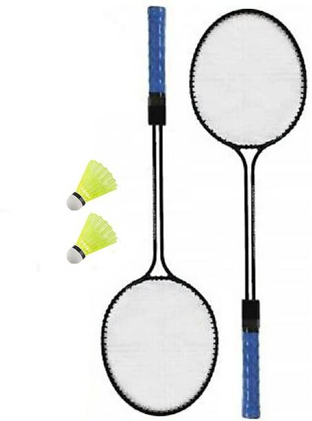 CLOVERBYTE Double Shaft Racquet Set Of 2 Piece With 2 Piece Nylon Shuttle Cock Badminton Kit Badminton Kit
