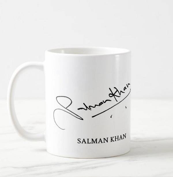 TheWhoop SALMAN KHAN Signature Design Ceramic/Cup ( 350 ml) Ceramic Coffee Mug