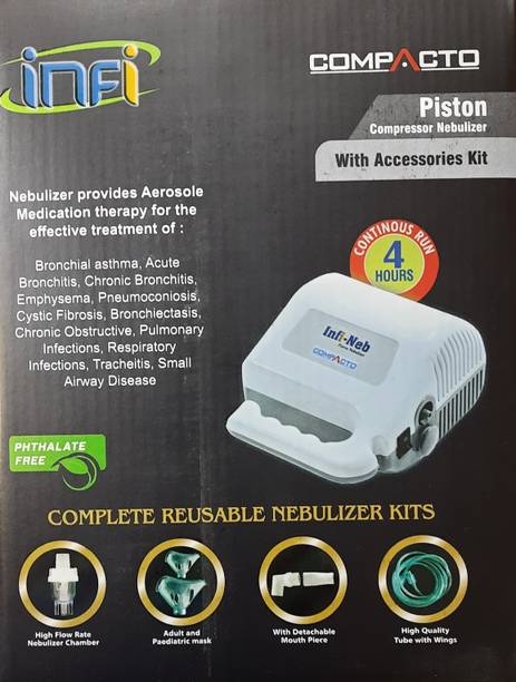 INFI COMPACTO PISTON COMPRESSOR NEBULIZER WITH ACCESSORIES KIT ( MADE IN INDIA ) Nebulizer