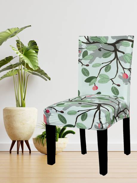 HOUSE OF QUIRK Polyester Floral 1 Seater Chair Cover