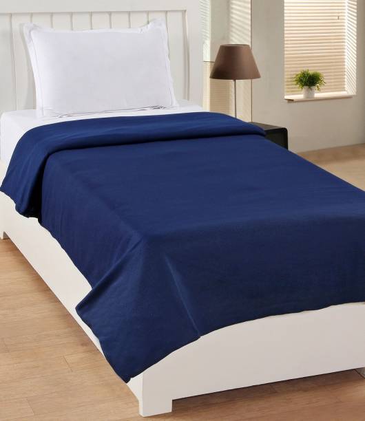 Goyal's Solid Single Fleece Blanket for  AC Room