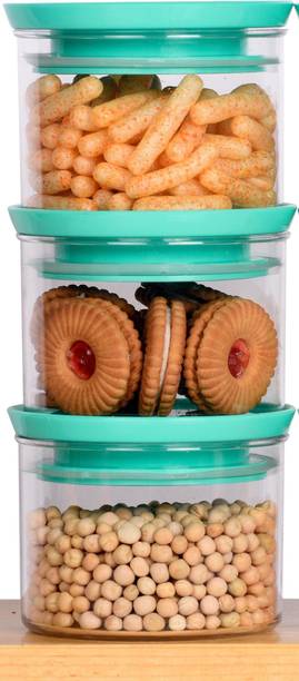 OBISPO New Premium Series Airtight Container 100% Unbreakable Air Tight Modular Kitchen Plastic Storage Containers Jars Canister Box Combo Set  - 500 ml