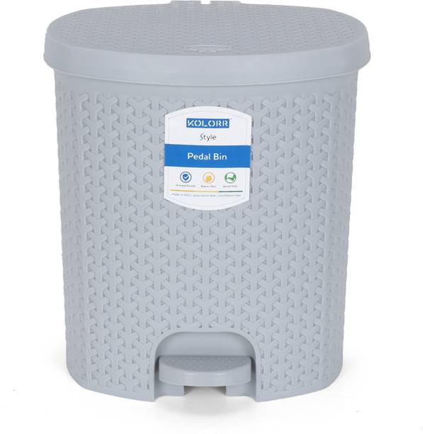 KOLORR 6 L Magnum Royal Premium Pedal Pack of 1 Grey Wastebin For Home /Office Plastic Dustbin