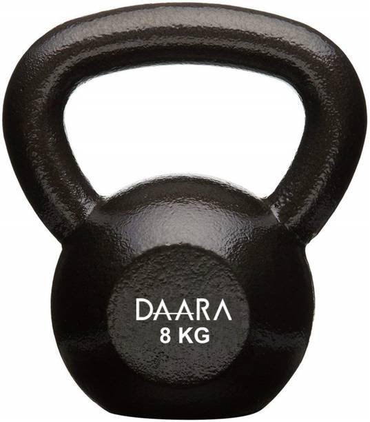 DAARA Premium Solid Cast Iron 8Kg Black Kettlebell