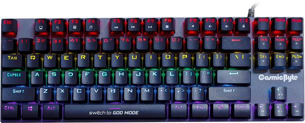Cosmic Byte CB-GK-26 Pandora TKL Mechanical Keyboard Outemu Red Switches Wired USB Tenkeyless Gaming Keyboard Compatible with Desktop, Laptop, Mac