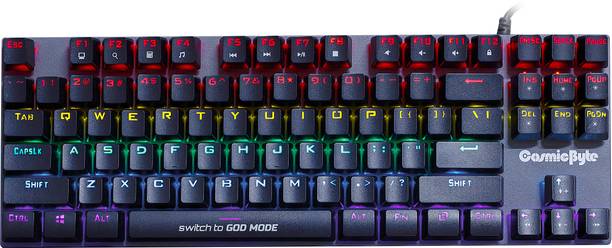 Cosmic Byte CB-GK-25 Pandora TKL Mechanical Keyboard Outemu Blue Switches Wired USB Tenkeyless Gaming Keyboard Compatible with Desktop, Laptop, Mac