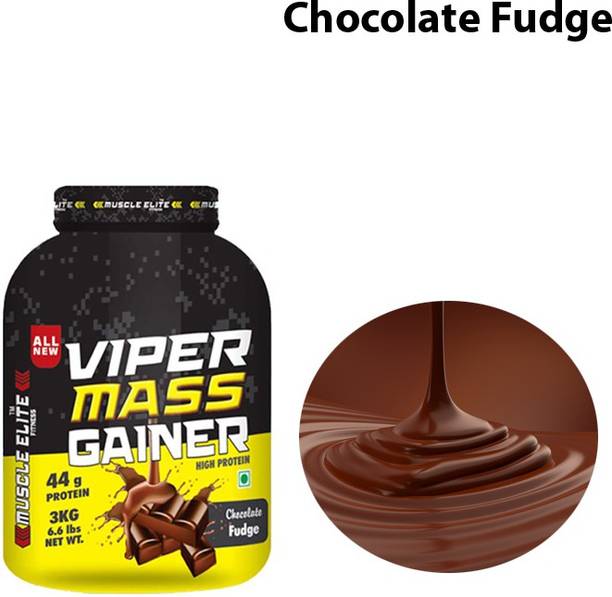 MUSCLE ELITE FITNESS Mass Gainer, Gain Strength & Size, Weight Gainer for Men & Women 3kg Weight Gainers/Mass Gainers