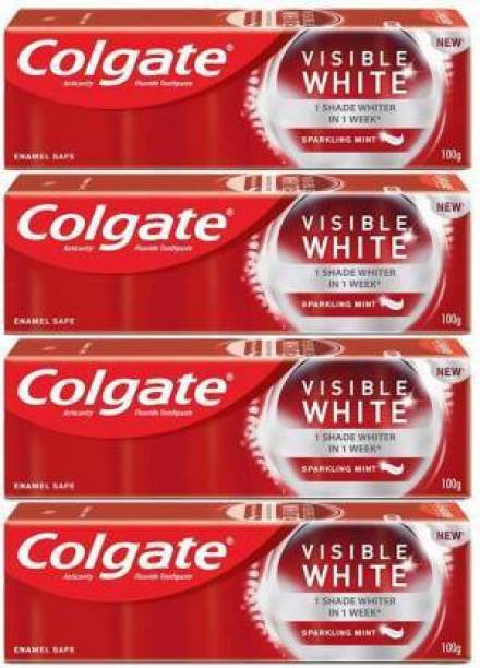Colgate Visible White Toothpaste (400 g, Pack of 4) Toothpaste