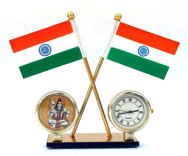 WOLCH Siv ji indian flag Double Sided Wind Car Dashboard Flag