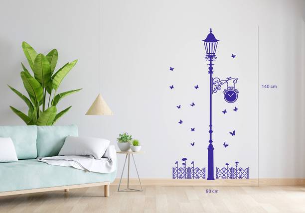 Aquire 140 cm AQ-Blue Antique Street Lamp Self Adhesive Sticker