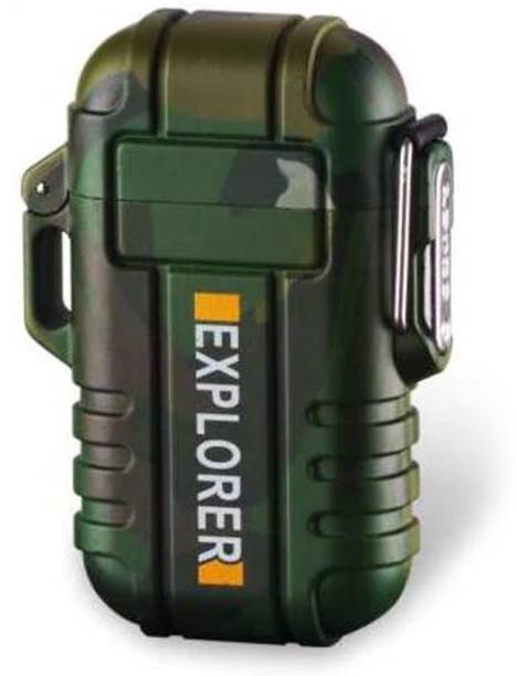WRADER Flameless Electric Lighter Dual Arc Waterproof Plasma Beam Lighter USB Rechargeable Lighter Windproof Portable Lighter No Butane Ideal Cigarette Lighter EXP_10 Cigarette Lighter