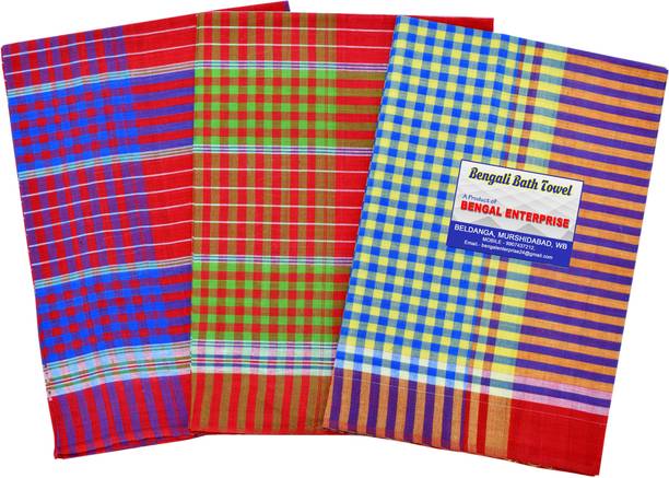Bengal Enterprise Cotton 300 GSM Bath, Beach, Hair Gamcha