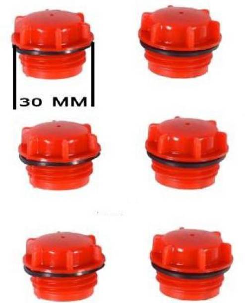 onneyretail Inverter Battery Cap 1 Set (6 cap for one Battery)- Red - 30 mm Size- Exide, Luminous and others 0 ft Battery Jumper Kit