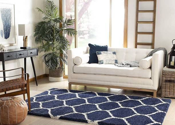 SPA Furnishing Blue Polyester Carpet
