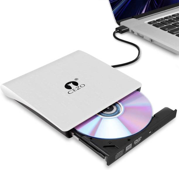 Cezo External USB 3.0 Portable Slim CD/DVD-ROM +-R-R-RW Burner Writer for Laptop Desktop Notebook Windows and Mac OS External DVD Writer White External DVD Writer