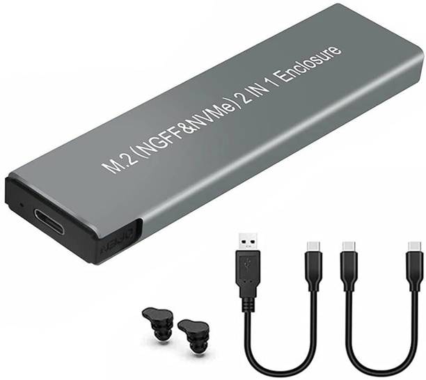 ULTRABYTES M.2 NVME and SATA NGFF Enclosure Dual Protocol USB 3.1 M.2 SSD External Hard 2.5 inch M.2 NVME/SATA NGFF Enclosure SSD Hard Case
