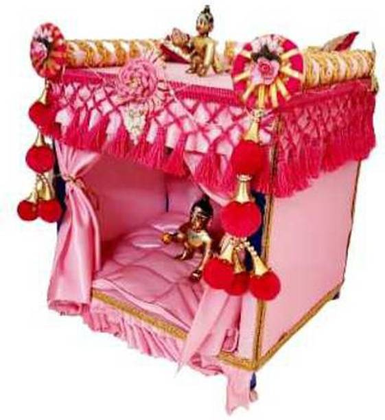 SHYAM {Double Decker BED} Laddu Gopal special WOODEN Bed Laddu Size Large(5 to 6) Jhula