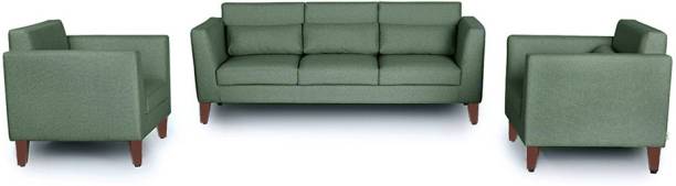 Wakefit Fabric 3 + 1 + 1 Omega Green Sofa Set