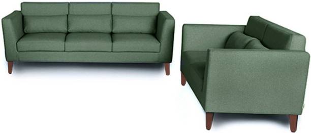 Wakefit Snoozer Fabric 3 + 2 Omega Green Sofa Set