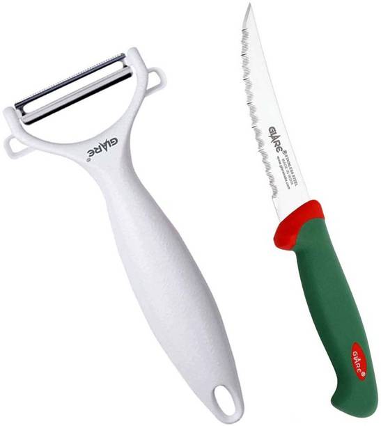 ग्लेयर Peeling Knife GA-132 & Steak Knife GA-103-Multicolour स्टील चाकू सेट