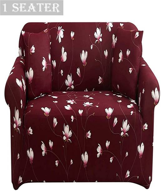 lukzer Polyester Floral 1 Seater Sofa Cover