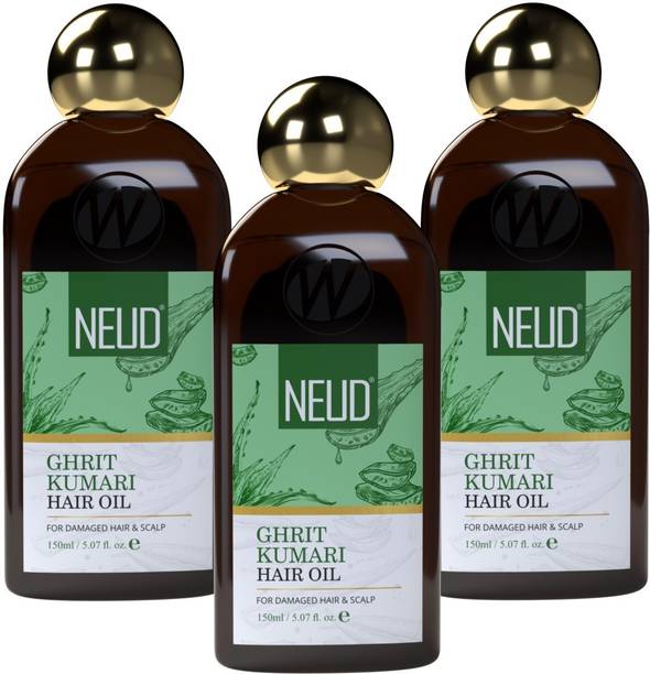 NEUD Ghrit Kumari Aloe Vera Oil for Men & Women - 3 Packs Hair Oil