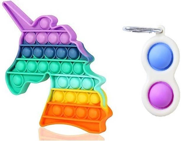 Aganta Pop It Fidget Toys Push Bubble Push Pop Bubble Toys Big Bubbles Popits Fidgets Unicorn Popit With Simple Dimple Keychain Puppets Toys Poppit Toys Stress Relief Toys Great Gadget Anti Stress Tools For Adults Kids Pop Fun Poppit Sensory Toys Adhd Toys Asmr Toys Motor Toys Pop It Game Best Gift For Girls And Boys Children Educational Toys