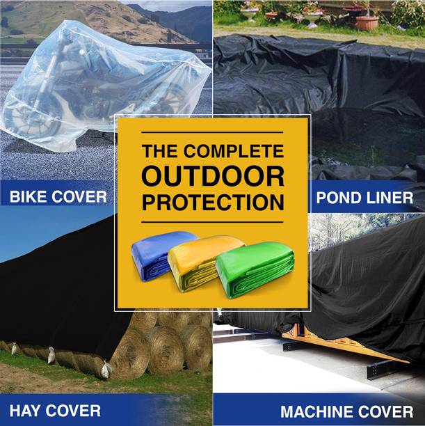 TUFFPAULIN 24FT X 18FT 150 GSM Black Tent - For Truck body, Car, Bike, Grain Covers, Pond Liners