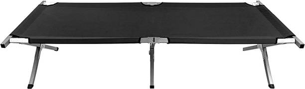 CPEX Folding Stainless Steel Portable Bed for Camping, Military Style with Bag Metal Single Bed