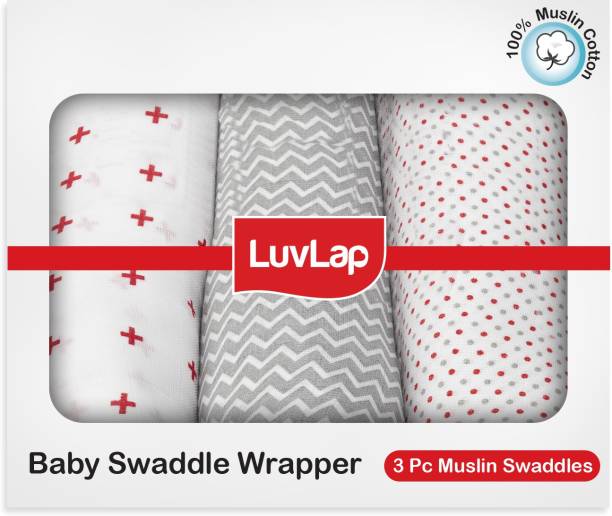 LuvLap Cartoon Single Swaddling Baby Blanket