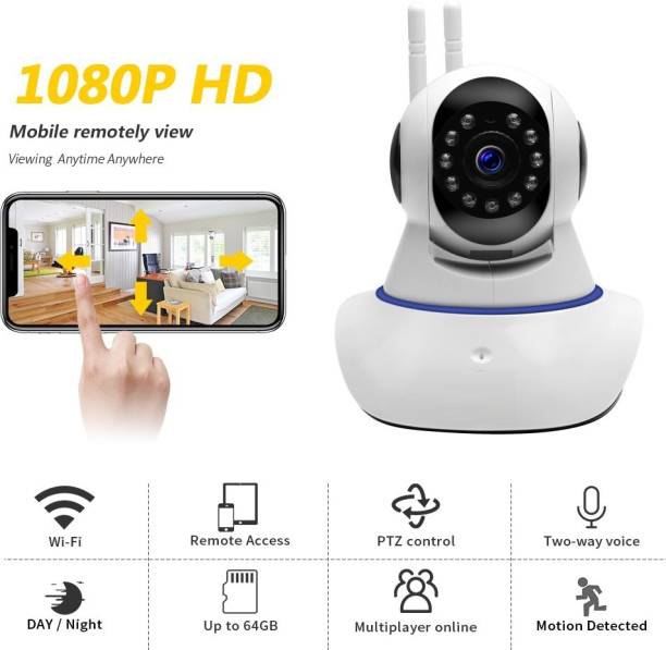 CTRZQ V380 Pro HD 1080P Night Vision Wireless WiFi IP Camera with 2 Way Audio and Upto 64 GB SD Card Support Spy Camera