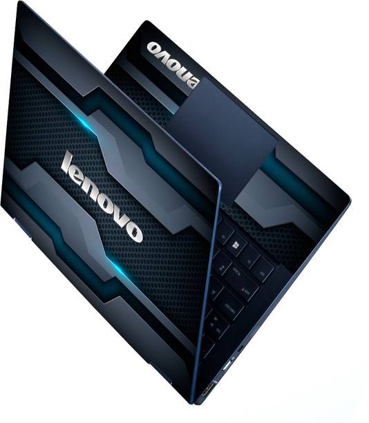 Anweshas HD Printed Full Panel Laptop Skin Sticker Vinyl Fits Size Upto 15 inches No Residue, Bubble Free Vinyl Laptop Decal 15.6 3D Series - Lenovo Silver Logo on 3D Gaming Design Premium Stretched Vinyl Laptop Decal 15.6