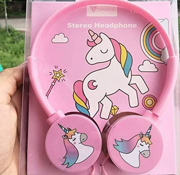 Tera13 Unicorn Wired Headphones with Adjustable Headband 3.5 mm Jack and Tangle-Free Cord/Over On Ear Headset for Girls/Birthday Gifts/Unicorn Gift Random Color (1piece) Smart Headphones