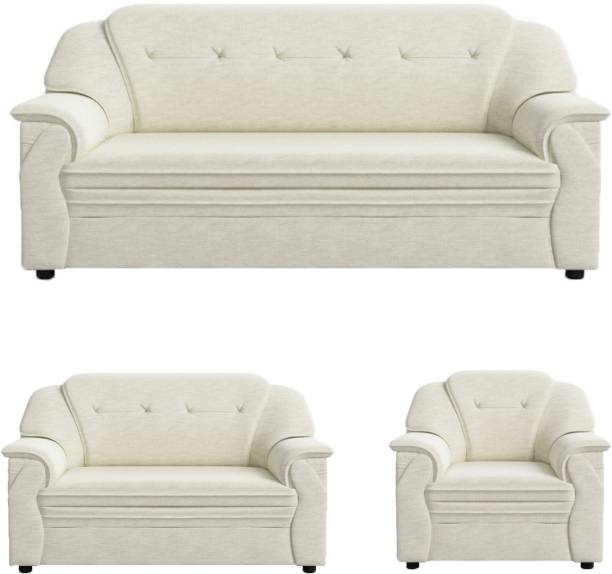 Sekar Lifestyle Polyurethane Fabric Large Series Fabric 3 + 2 + 1 Beige Sofa Set