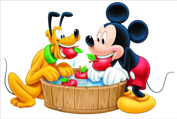 Pshychedelic Collection 81 cm mickey mouse with tiger PVC vinyl multicolor wall sticker size :- 81 Cm X 54 Cm Self Adhesive Sticker