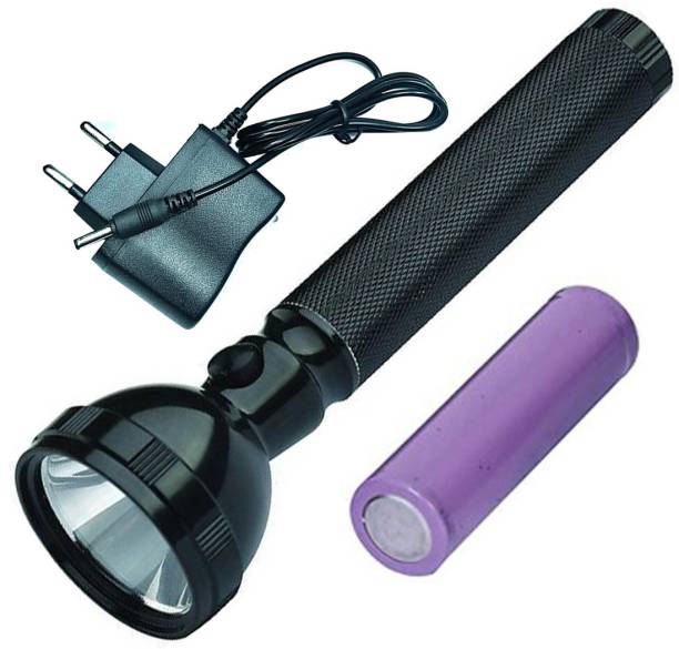 JOY-SUPER High Power Macro Halogeno Technology (RECHARGEABLE LED TORCH) Torch (Black : Rechargeable) Torch