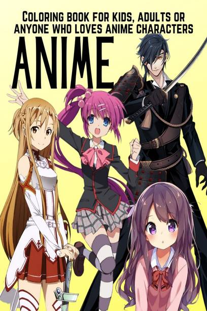 ANIME Coloring Book For Kids, Adults Or Anyone Who Loves Anime Characters - Beautiful Anime Manga Coloring book | Shojo and Josei Illustrations, Cute Hawaii Characters, Japanese Manga Anime Coloring Pages