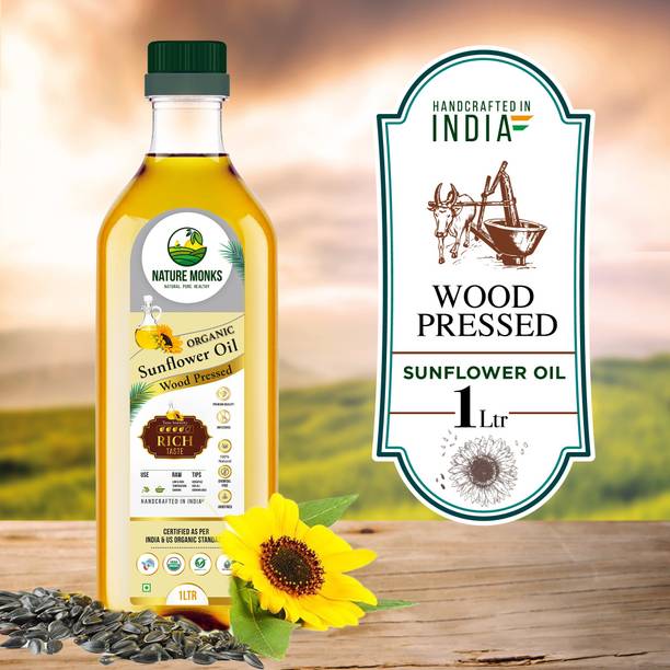 Nature Monks Organic Wood Pressed Sunflower Oil Sunflower Oil PET Bottle