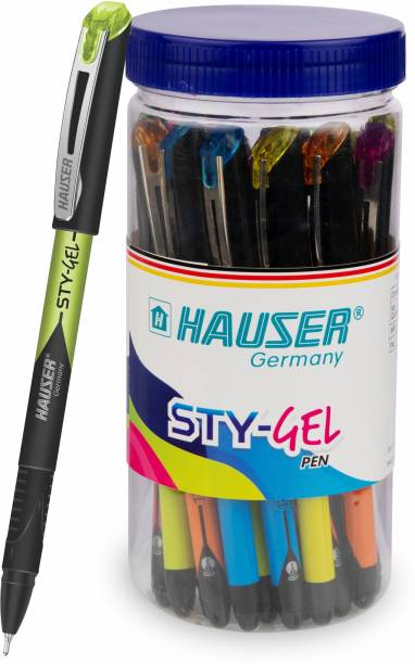 HAUSER Sty 0.7 mm Gel Pen Jar | Waterproof & Extra Smooth | Effortless Writing Gel Pen