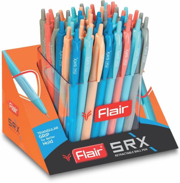 FLAIR SRX 0.7 mm Retractable Ball Pen Stand | Triangular Body Design For Better Grip Ball Pen