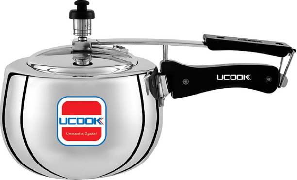 UCOOK By United Ekta Engg. Silvo plus 2 ltr Aluminium inner lid 2 L Inner Lid Induction Bottom Pressure Cooker