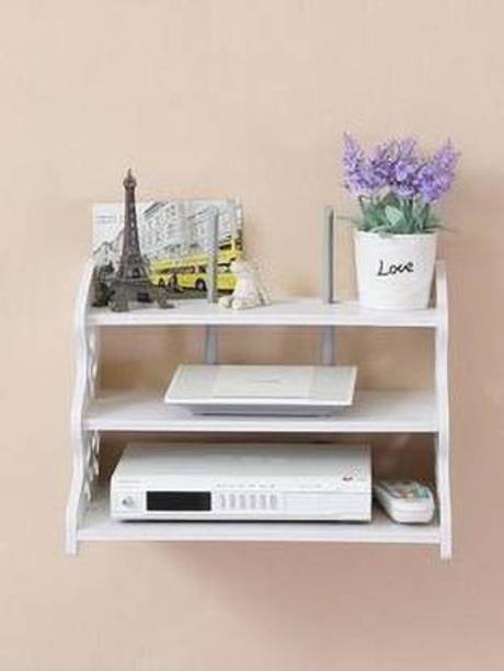 AN Craft Wall TV set up box & wifi stand T.V entertainment unit set up box stand MDF (Medium Density Fiber) Wall Shelf