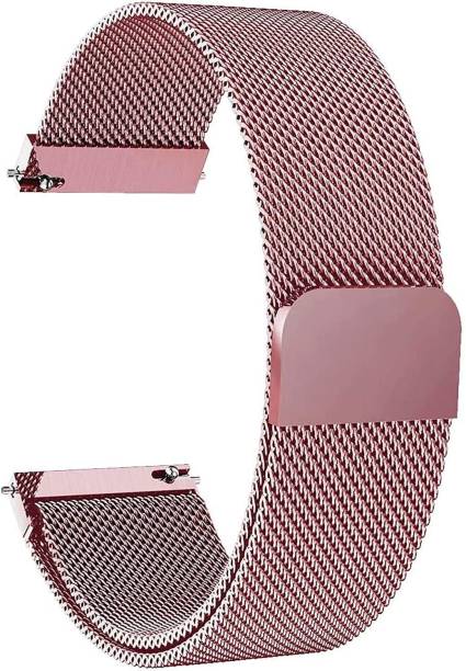 V-TAN Stainless Steel Mesh Milanese Loop with Adjustable Magnetic Closure Band Strap Compatible With Boat Storm (Rose Gold) Smart Watch Strap