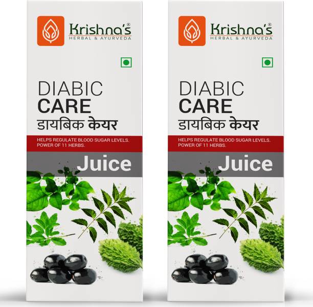 Krishna's Herbal & Ayurveda Diabic Care Juice | Helps Manage Blood Sugar | Boosts Metabolism and Improves Digestion | Stimulate Insulin Secretion | Helps Manage Weight | Pack of 2 | 1000 ml Each
