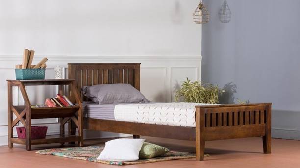 Navya Handicraft Sheesham Wood Platform Single Bed Without Storage For Bedroom/Kids Room. Solid Wood Single Bed, 187.96 cm x 96.52 cm (6.17 ft x 3.17 ft)