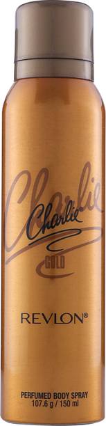 रेव्लॉन Charlie Perfumed Body Spray For Men & Women - Gold  -  पुरुषों और महिलाओं के लिए